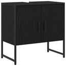 Badeværelsesskabsunder Sort eg 60 x 30 x 60 cm Konstrueret træ