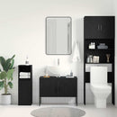 Badeværelsesskabsunder Sort eg 80 x 30 x 60 cm Konstrueret træ