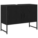 Badeværelsesskabsunder Sort eg 80 x 30 x 60 cm Konstrueret træ