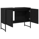 Badeværelsesskabsunder Sort eg 80 x 30 x 60 cm Konstrueret træ