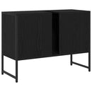 Badeværelsesskabsunder Sort eg 80 x 30 x 60 cm Konstrueret træ