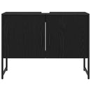 Badeværelsesskabsunder Sort eg 80 x 30 x 60 cm Konstrueret træ