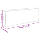 Pude Oxford stof Grå 120 x 40 x 12 cm