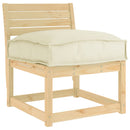 Pude Oxford stof Cremefarvet 60 x 40 x 8 cm