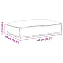 Pude Oxford stof Cremefarvet 60 x 40 x 8 cm