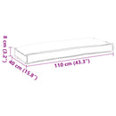 Pude Creme 110 x 40 x 8 cm Oxford stof