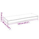 Pude Oxford stof Antracit 120 x 40 x 8 cm