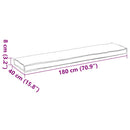 Pallet pude Oxford stof Grå 180 x 40 x 8 cm