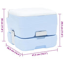 Camping toilet Lyseblå og Hvid 41,5 x 36,5 x 30 cm Polyethylen