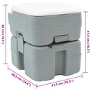 Camping toilet Grå 41,5 x 36,5 x 42 cm Høj-densitet Polyethylen