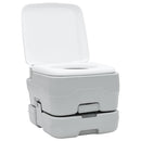 Camping Toilet Sæt 2 pcs Grå og Hvid Høj-densitet Polyethylen