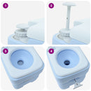 Camping toilet Lyseblå og Hvid 41,5 x 36,5 x 30 cm Polyethylen