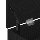 skobænk 102x30,5x45 cm konstrueret træ sort egetræsfarve