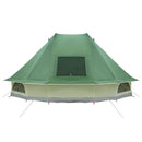 Tipi telt med tag med opbevaring Grøn 466 x 310 x 240 cm taft