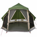 Tipi telt med tag med opbevaring Grøn 404 x 370 x 270 cm taft