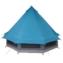 Tipi telt med tag med opbevaring Blå 404 x 370 x 270 cm taft