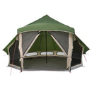 Tipi telt med tag med opbevaring Grøn 508 x 470 x 300 cm taft