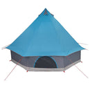 Tipi telt med tag med opbevaring Blå 400 x 346 x 250 cm taft