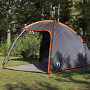 Hyttetelt med tag Grå og orange 370 x 230 x 185 cm taft