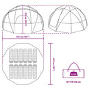 Dome Telt med tag med opbevaring Blå 475 x 475 x 235 cm taft