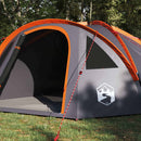 Dome Telt 4 personer 308 x 268 x 130 cm Grå og orange taft