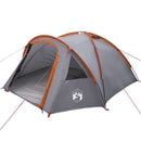 Dome Telt 4 personer 308 x 268 x 130 cm Grå og orange taft