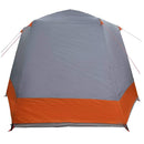 Camping telt Hytte Grå og orange 420 x 420 x 227 cm Polyester
