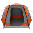 Camping telt Hytte Grå og orange 420 x 420 x 227 cm Polyester