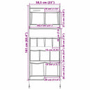 Opbevaringspose med opbevaring Sort og Blå 161 x 58,5 cm oxford