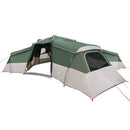 Familietelt med tag med opbevaring Grøn 833 x 585 x 216 cm taft