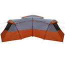 Familietelt med tag Grå og orange 833 x 585 x 216 cm taft