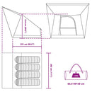 Camping telt med tag med opbevaring Blå 282 x 225 x 154 cm taft
