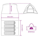 Camping telt med tag Grå og orange 320 x 275 x 190 cm taft