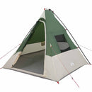 Tipi telt med tag med opbevaring Grøn 383 x 338 x 217 cm taft