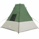 Tipi telt med tag med opbevaring Grøn 383 x 338 x 217 cm taft