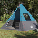 Tipi telt med tag med opbevaring Blå 383 x 338 x 217 cm taft