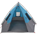 Tipi telt med tag med opbevaring Blå 383 x 338 x 217 cm taft