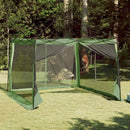 Indertelt med tag med opbevaring Grøn 303 x 303 x 196 cm taft