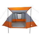 Camping telt med tag Grå og orange 482 x 360 x 227 cm taft