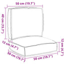 Palle Pudesæt Oxford stof Antracit 50 x 50 x 12 cm