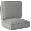 Palle Pudesæt 2 pcs Grå 50 x 50 x 12 cm Oxford stof
