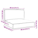 Palle Pudesæt Oxford stof Gråbrun 80 x 80 x 52 cm