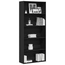 bogreol 80x30x189 cm konstrueret træ sort egetræ