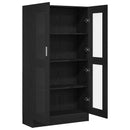 Bogskab Sort eg 82,5 x 30,5 x 150 cm Konstrueret træ