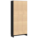 Bogskab Sort eg 82,5 x 30,5 x 185 cm Konstrueret træ
