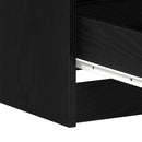 Bord med skuffe Sort eg 140 x 50 x 76 cm Konstrueret træ