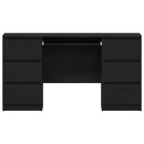 Bord med skuffe Sort eg 140 x 50 x 76 cm Konstrueret træ