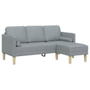 Sofa Sæt med pude Lysegrå Polyester