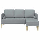 Sofa Sæt med pude Lysegrå Polyester