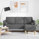 Sofa Sæt med pude Mørkegrå Polyester